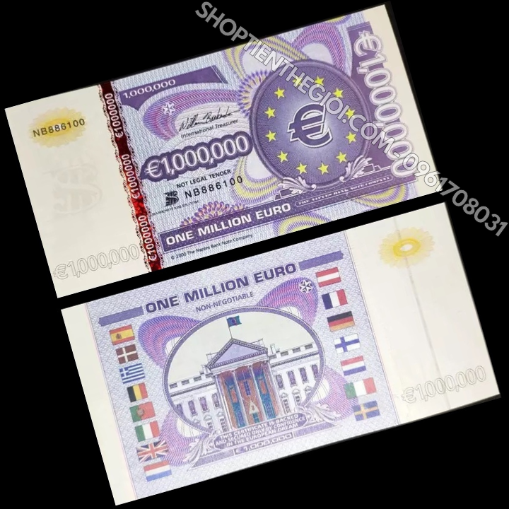 Tiền lưu niệm 1 triệu EURO dạ quang (Mẫu 2) - SP005598
